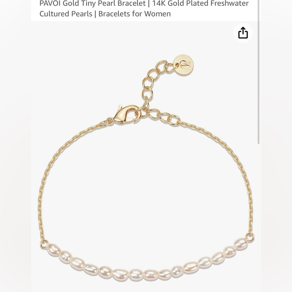 Pearl/gold bracelet